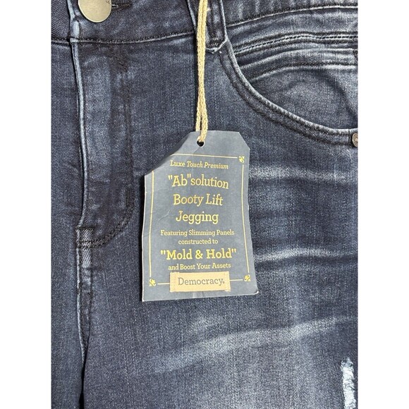 Democracy Jeans Womens 12 Blue Jeggings Ab Technology Booty Lift Stretch New - Picture 3 of 12